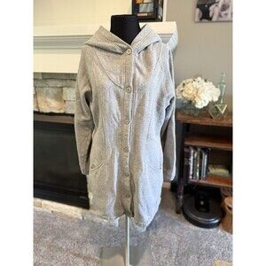 Triple Five Soul Hoodie Womens XS Gray Long Button Up Athleisure Streetwear